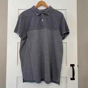 Goodfellow & Co Men’s polo shirt grey and black with thin stripes - XL